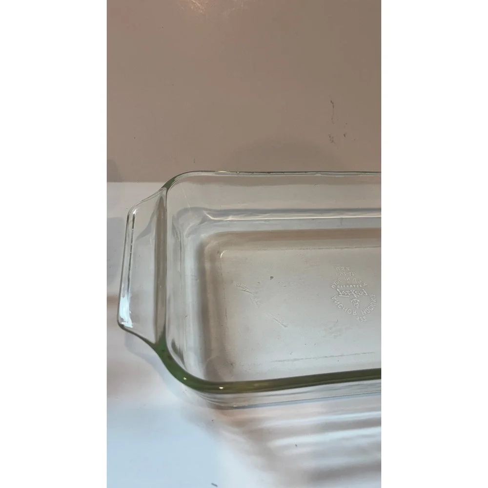 Vintage Anchor Hocking Fire-King Glass Casserole Dish with Footed Metal Cradle